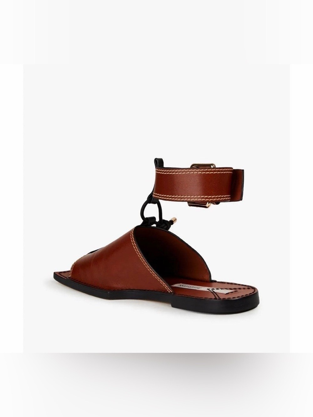 Zimmermann Square Toe Mule Ankle Strap Leather Sandal 38 - Picture 11 of 15